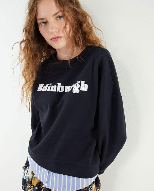 Suéter Sfera pull over negro para mujer