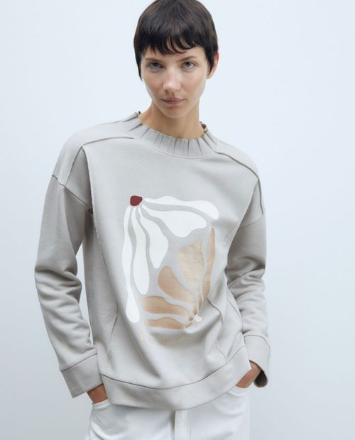 Suéter Sfera pull over estampada para mujer