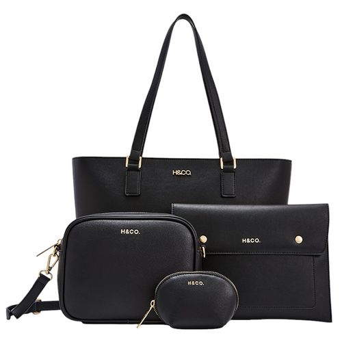 Set de cartera H&Co. color negro para mujer