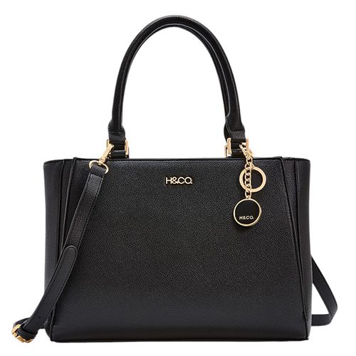 Cartera satchel H&Co. color negro para mujer