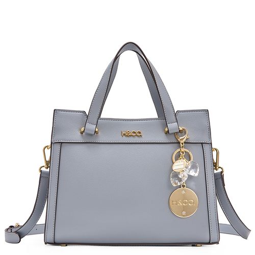 Cartera satchel H&Co. color gris para mujer