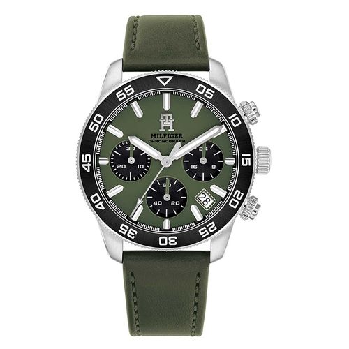 Reloj Tommy Hilfiger análogo/cronográfo de cuero para hombre