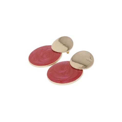 Aretes largos bicolor para mujer