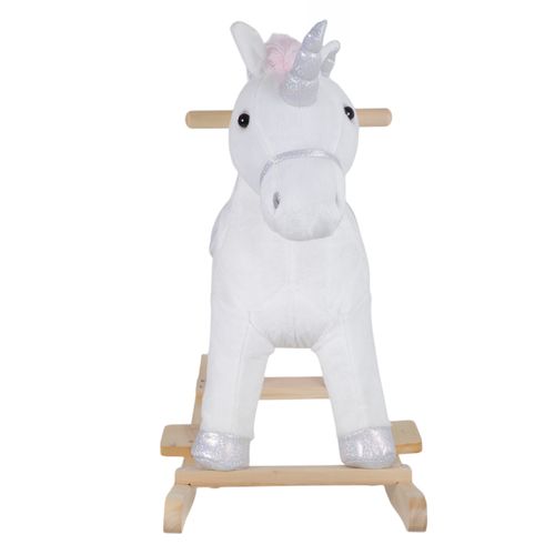 Mecedora infantil unicornio color blanco 70x27x60 cm
