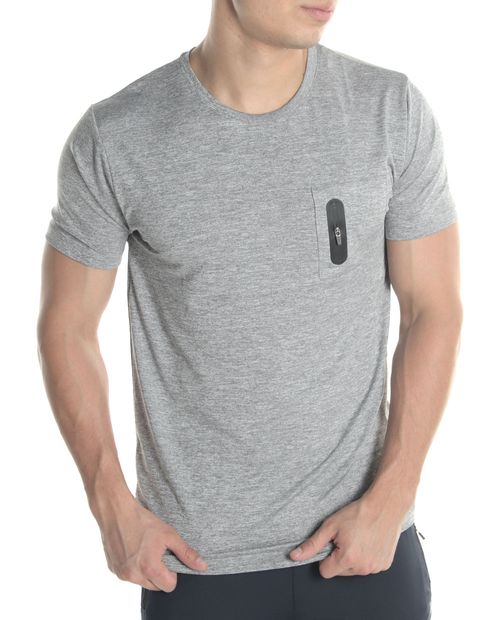 Camiseta deportiva Teammate gris heather para hombre