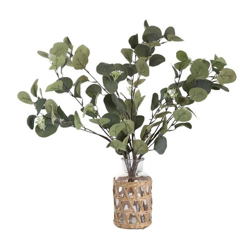 Eucalipto artificial con florero decorativo 35x35x60cm