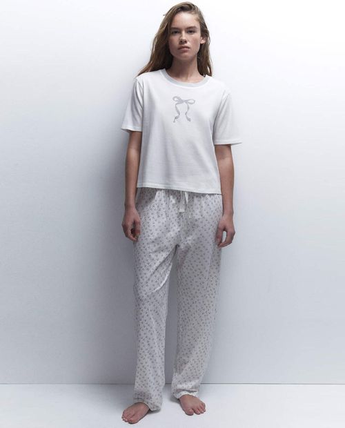 Pijama con pantalón Sfera estampada para mujer