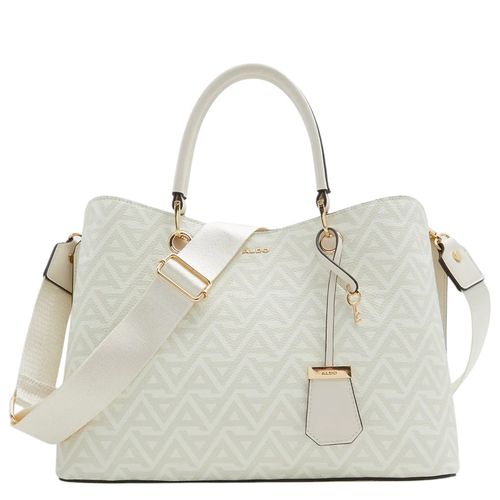 Cartera satchel Aldo color blanco para mujer