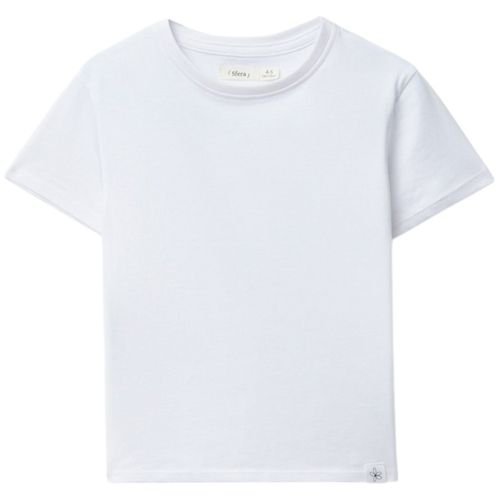 Blusa blanca sólido para niña