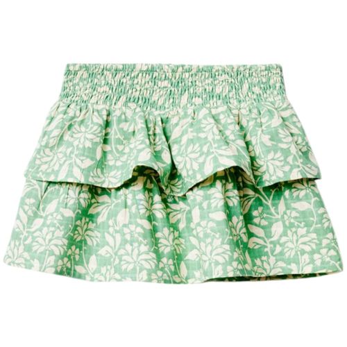 Falda verde con estampado para niña