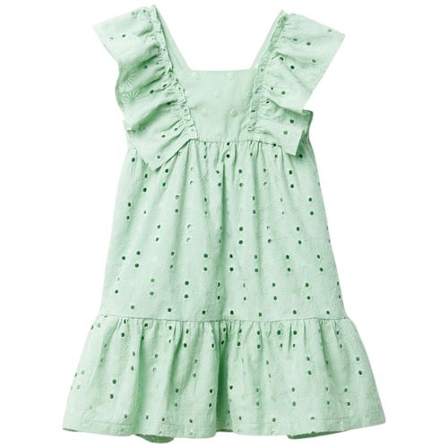 Vestido verde calado para niña