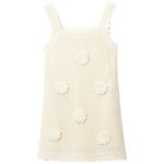 Vestido-beige-con-crochet-para-niña-104872246