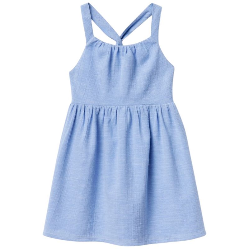Vestido-azul-solido-para-niña-104872262