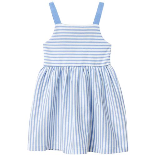Vestido bicolor a rayas para niña