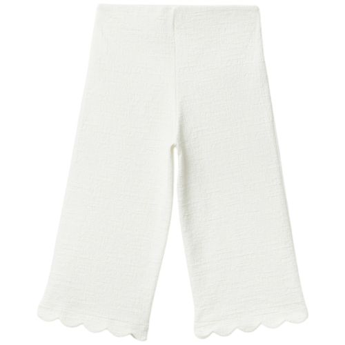 Pantalón blanco sólido para niña