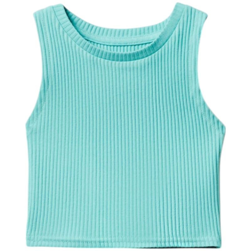 Blusa-verde-con-acanalado-para-niña-104872388