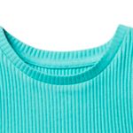 Blusa-verde-con-acanalado-para-niña-104872388