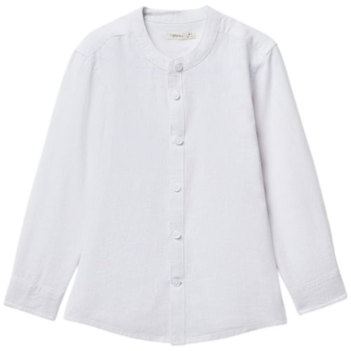 Camisa blanca sólido para niño