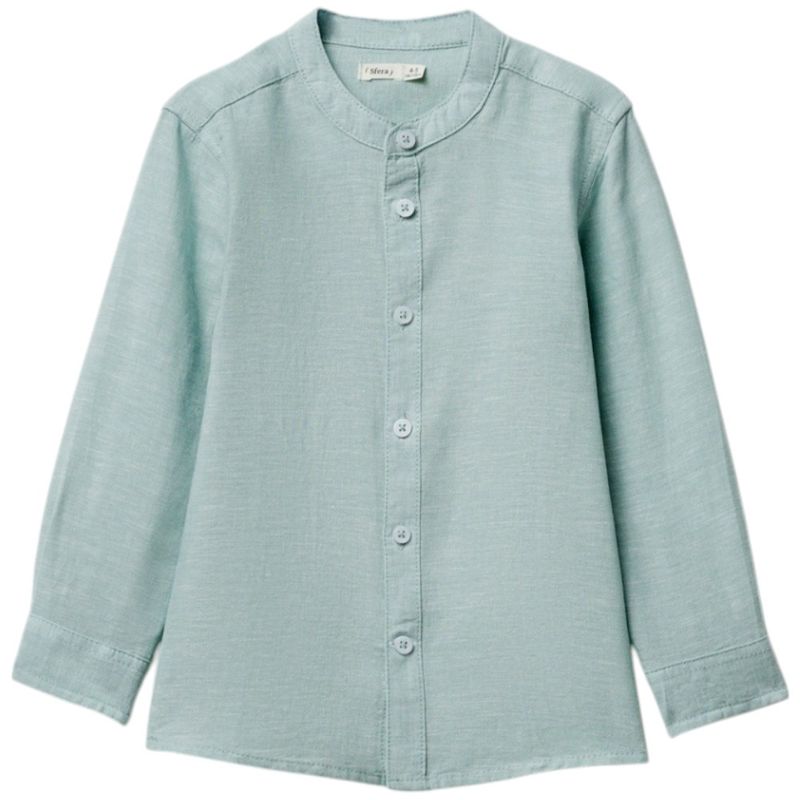 Camisa-verde-solido-para-niño-104874753