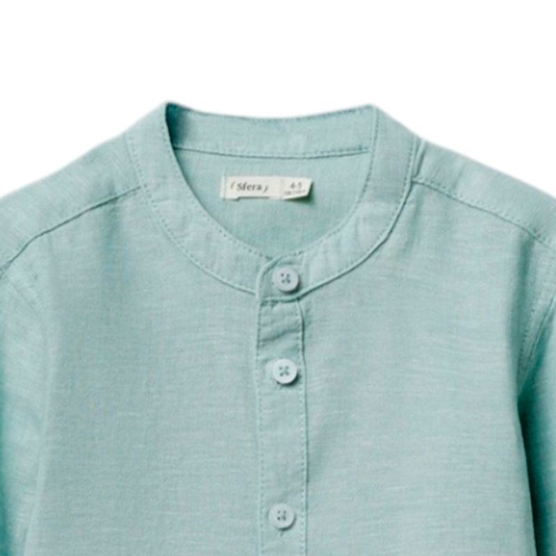Camisa-verde-solido-para-niño-104874753