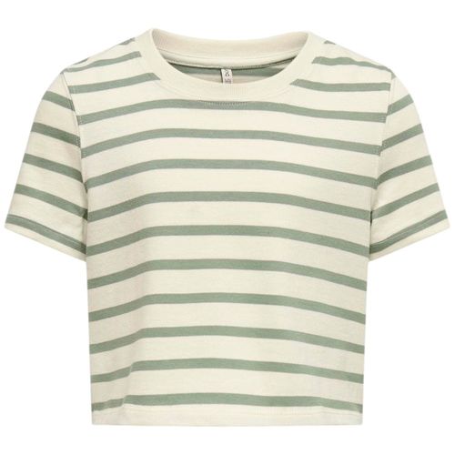 Blusa bicolor a rayas para niña