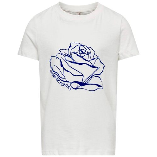 Blusa blanca con estampado para niña