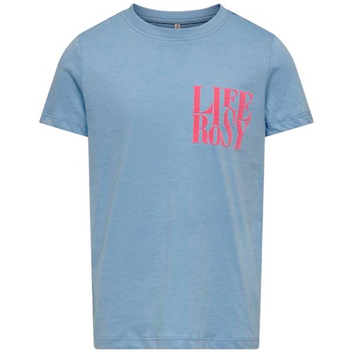 Blusa celeste con estampado para niña