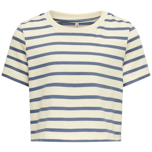 Blusa bicolor a rayas para niña