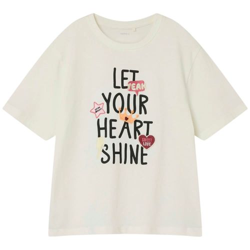 Blusa blanca con estampado para niña