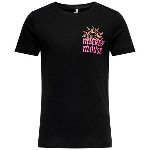 Blusa negra con estampado de Mickey Mouse para niña
