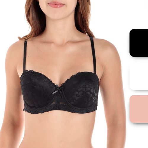 Set de 3 brassieres Rene Rofe con aros de encaje para mujer