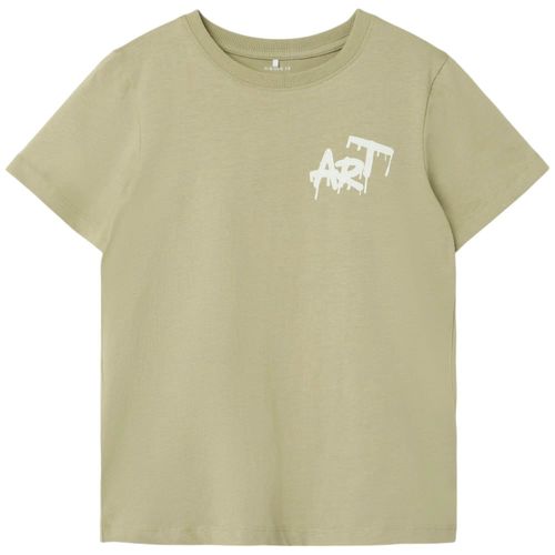 Camiseta verde con estampado para niño