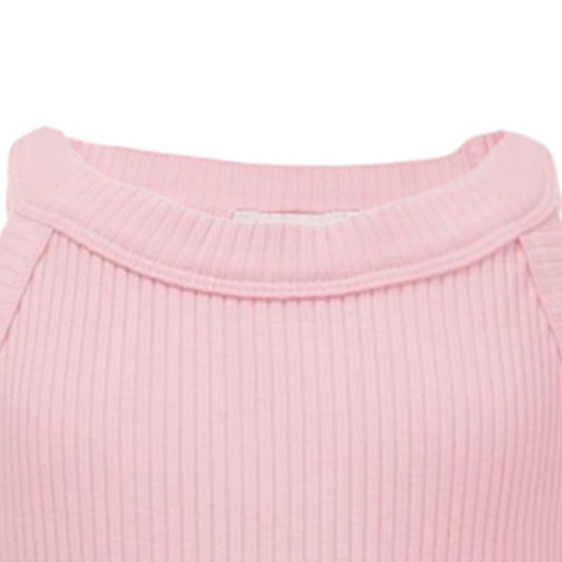 Blusa-rosada-con-acanalado-para-niña-104743540