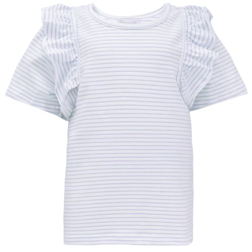 Blusa bicolor a rayas para niña