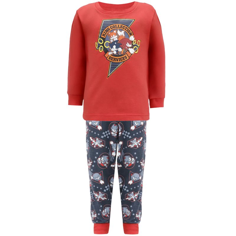 Pijama-de-2-piezas-bicolor-con-estampado-de-Sonic-para-niño-104847490