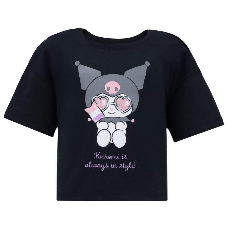 Blusa-negra-con-estampado-de-Hello-Kitty-para-niña-104864345