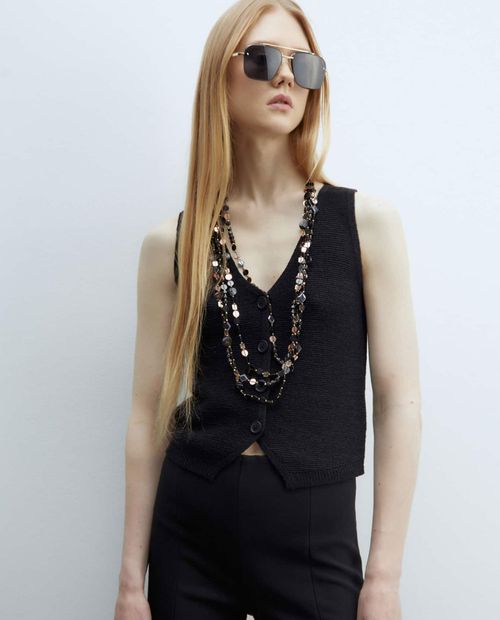 Chaleco Sfera negro para mujer