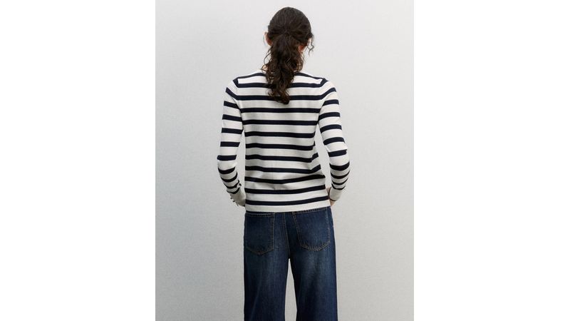 Chaqueta Sfera cárdigan rayado manga larga para mujer