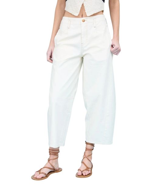 Pantalón Mine capri de cintura alta para mujer