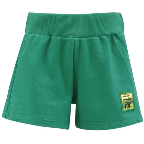 Short verde sólido para niña