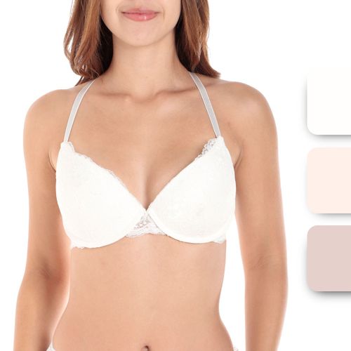 Set de 3 brassieres Rene Rofe con aros de encaje para mujer