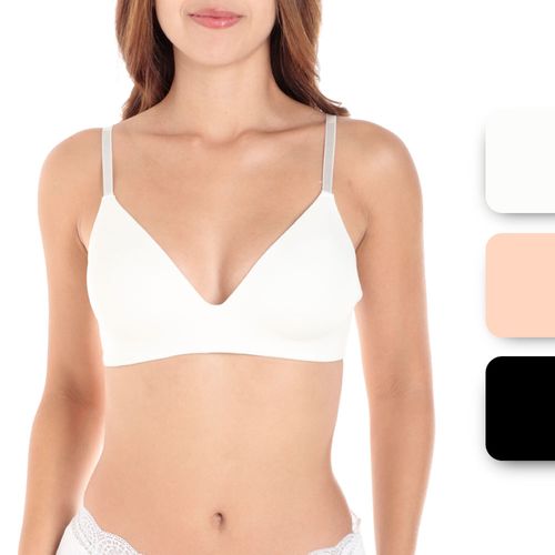 Set de 3 brassieres Rene Rofe sin aros multicolor para mujer