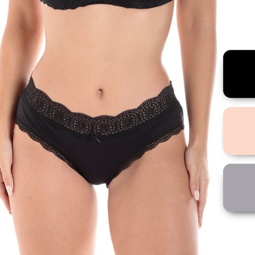 Set de 3 panties Rene Rofe multicolor de cintura corta para mujer