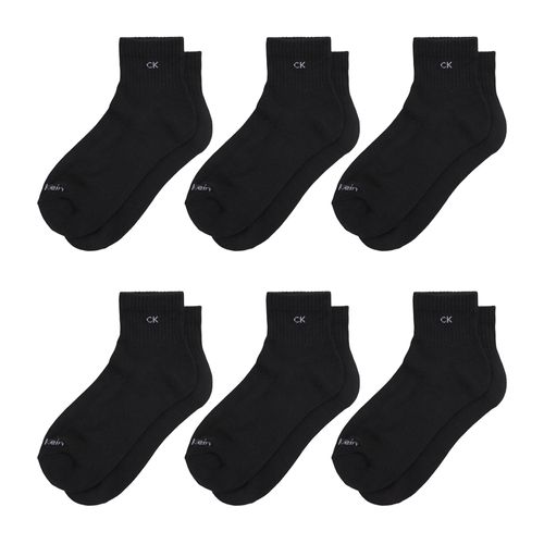 Pack de 6 pares de calcetines negros texturizados de Calvin Klein para hombre