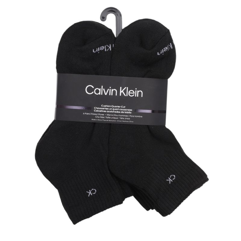 104760910-Pack-de-6-pares-de-calcetines-quarter-Calvin-Klein-negros-texturizados-para-hombre