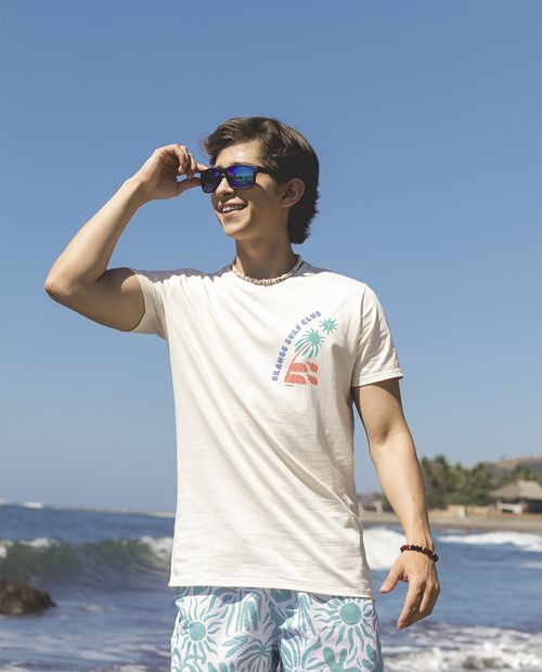 Camiseta Orange ivory con estampado "Orange Surf Club" para hombre