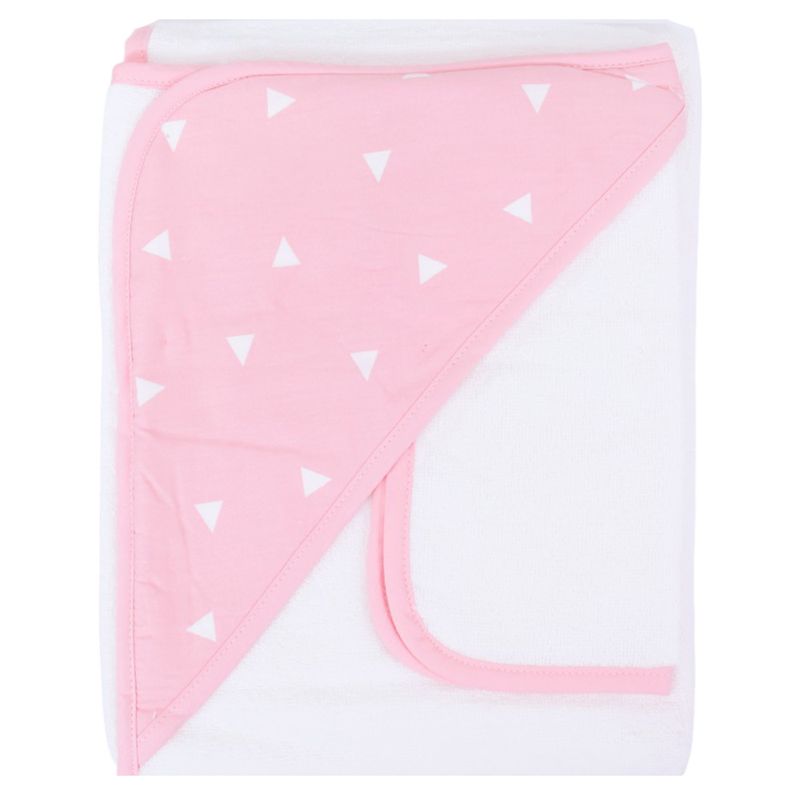 Toalla-bicolor-con-estampado-para-bebe-niña-104556610