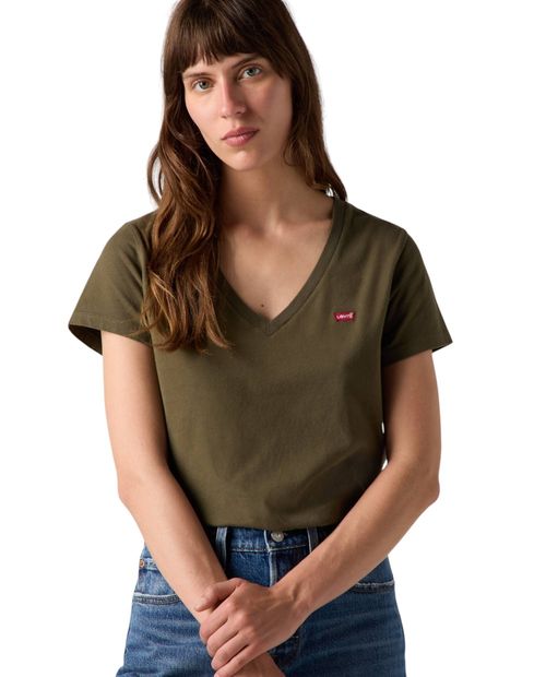 Camiseta Levi's verde manga corta para mujer