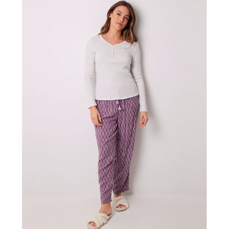 Woman Secret Mujer Pijama Camiseta De Pijama Women Secret Gris