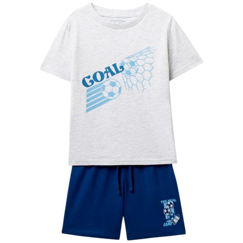 Pijama de 2 piezas bicolor con estampado para niño